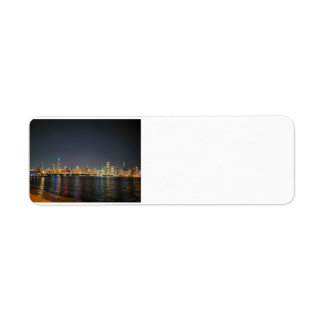 Chicago Night Skyline return address labels