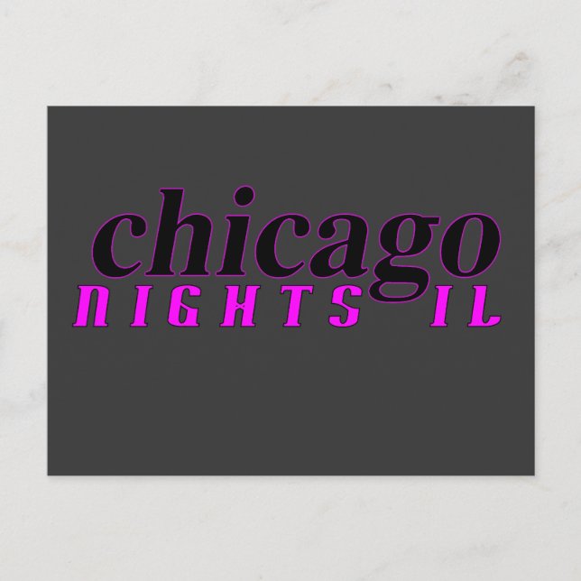 Chicago Nights postcard (Front)