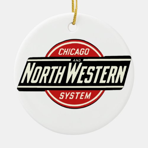 Chicago  Northwestern Railroad Logo 1 Ceramic Ornament