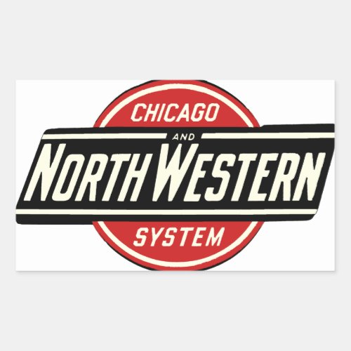 Chicago  Northwestern Railroad Logo 1 Rectangular Sticker