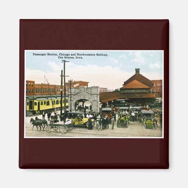 Chicago & Northwestern Railway, Des Moines, Iowa Magnet (Front)