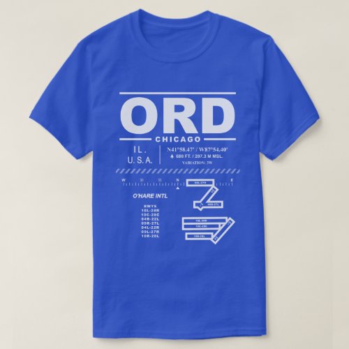 Chicago OHare International Airport ORD T_Shirt