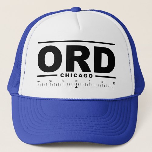 Chicago OHare Intl Airport ORD Trucker Hat