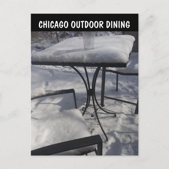 CHICAGO OUTDOOR WINTER DINING POSTCARDS (Front)
