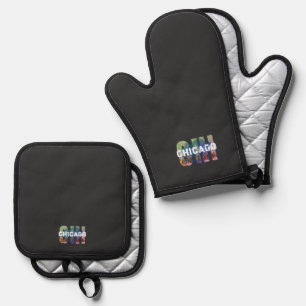 Chicago Oven Mitt & Pot Holder Set