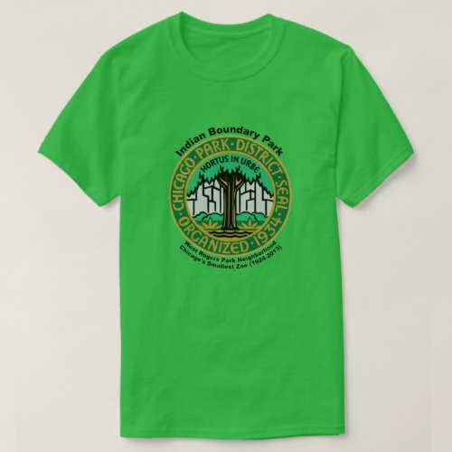 Chicago Park District Indian Boundary Park Zoo T_ T_Shirt
