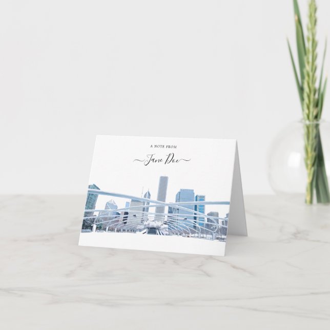 Chicago Personalized Note Card (Front)
