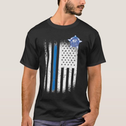 Chicago Police Blue Line  T_Shirt