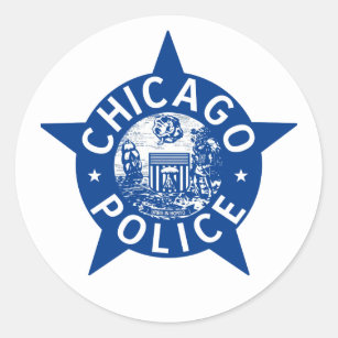 Chicago Police VINTAGE STAR Classic Round Sticker
