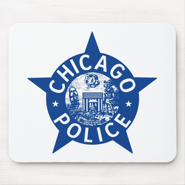 Chicago Police VINTAGE STAR Mouse Pad (Front)
