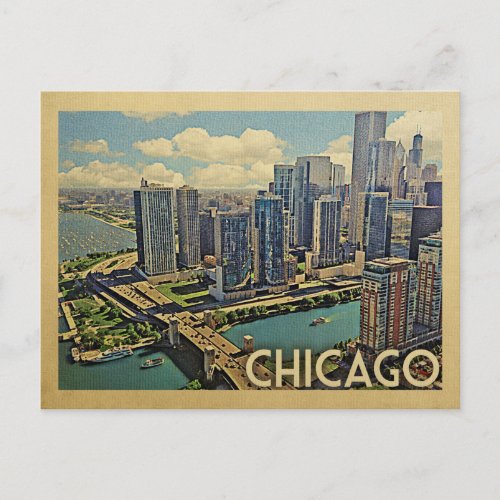 Chicago Postcard Illinois Vintage Travel