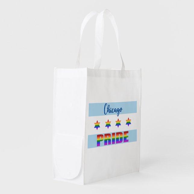 Chicago Pride Grocery Bag (Front Side)