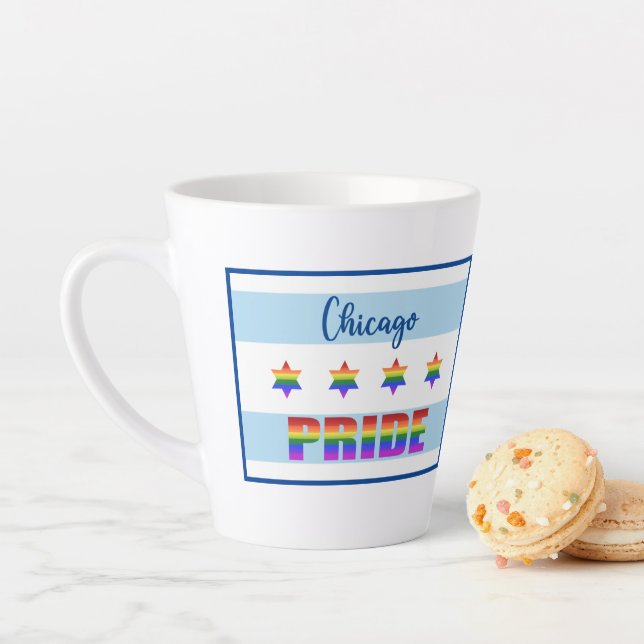 Chicago Pride Latte Mug (In Situ)