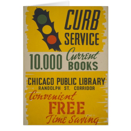 Chicago Public Library Curb Service Cards (Front)