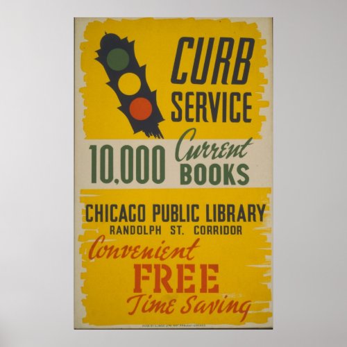 Chicago Public Library Curb Service Poster