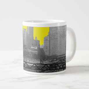 Chicago Rail Yards Downtown 1960's Railroad Photo Giant Coffee Mug
