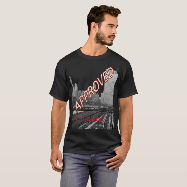 Chicago Rail Yards Michigan Avenue 1960's Photo T-Shirt (Front Full)