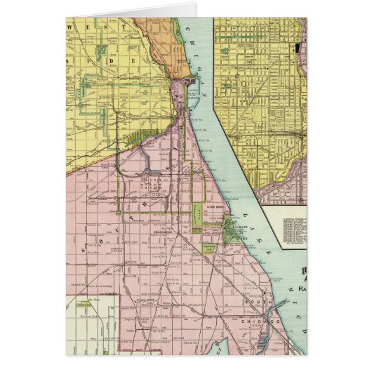 Chicago Railway Terminal Map Cards (Front)