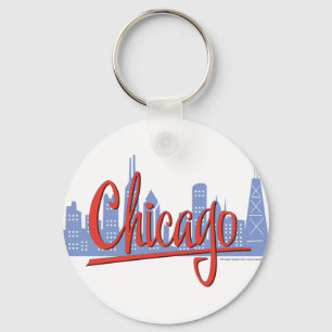 CHICAGO-RED KEYCHAIN