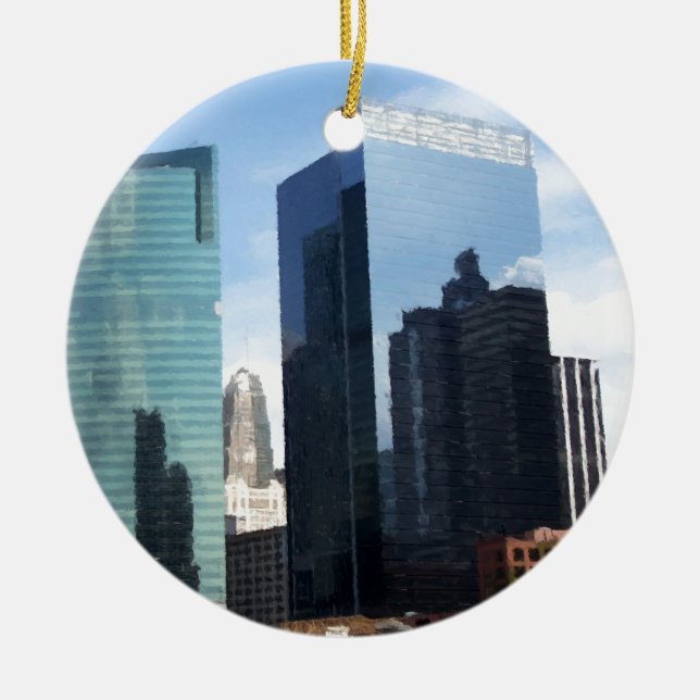 Chicago Reflections Ceramic Ornament (Front)