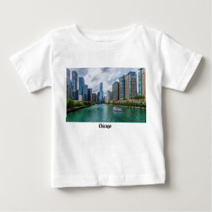 Chicago River and Trump Tower Baby T-Shirt