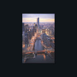 Chicago River and Trump Tower from above Canvas Print<br><div class="desc">Chicago River and Trump Tower from above during sunset in December with clear crisp skies. | Berthold Trenkel | AssetID: 140320910</div>
