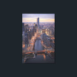 Chicago River and Trump Tower from above Canvas Print<br><div class="desc">Chicago River and Trump Tower from above during sunset in December with clear crisp skies. | Berthold Trenkel | AssetID: 140320910</div>