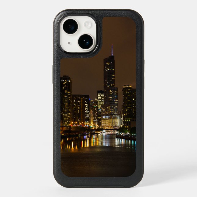 Chicago River Night Storm OtterBox iPhone Case (Back)