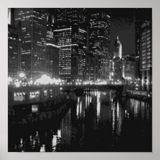 chicago river poster