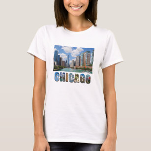 Chicago River Skyline Photo T-Shirt
