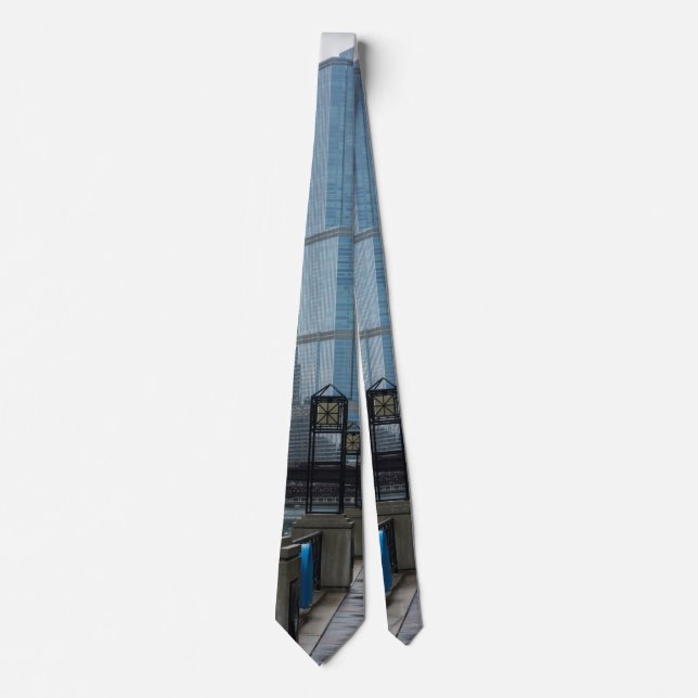Chicago River Walk Neck Tie (Front)