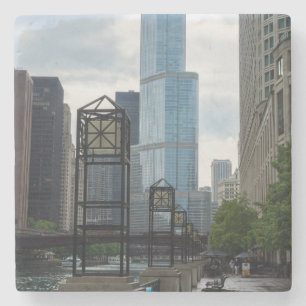 Chicago River Walk Stone Coaster