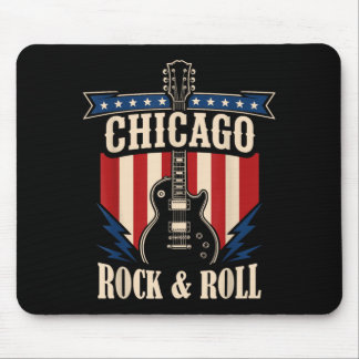 Chicago Rock And Roll Music City Graphic Mouse Pad