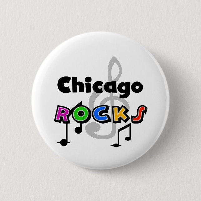 Chicago Rocks Pinback Button (Front)