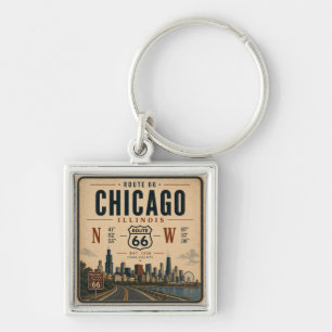 Chicago Route 66 Souvenir Keychain
