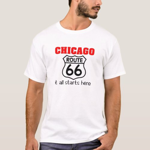 Chicago Route 66 t_shirt
