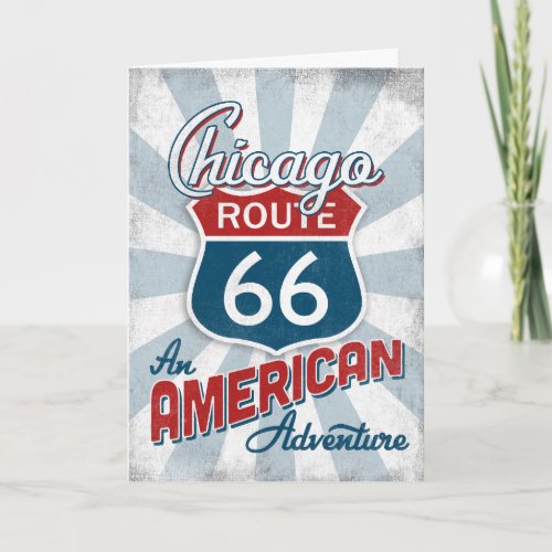 Chicago Route 66 Vintage America Illinois Card