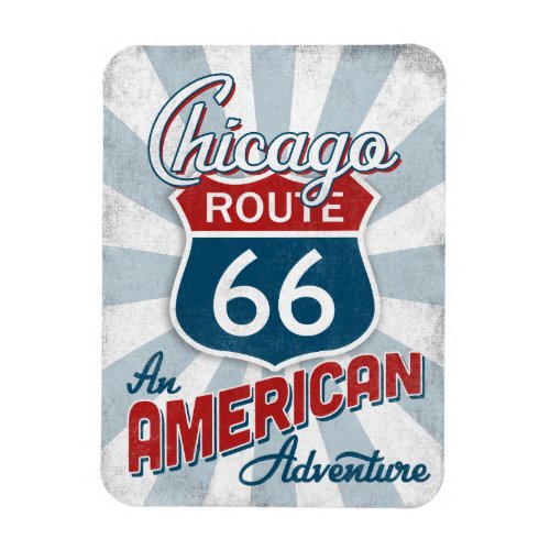 Chicago Route 66 Vintage America Illinois Magnet
