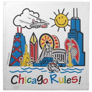 Chicago Rules Napkin by Incatneato at Zazzle