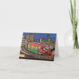 Chicago Santa Train CTA Holiday Card