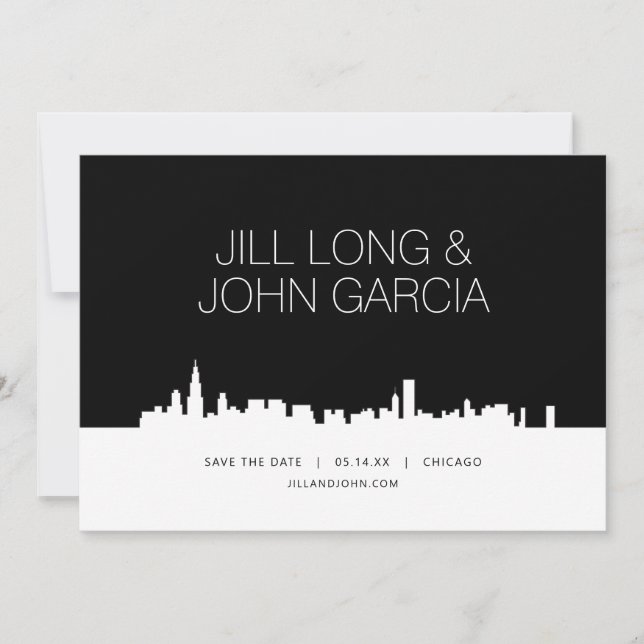 Chicago Save the Date Invitation (Front)