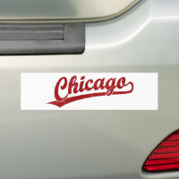 Chicago Flag Script Sticker