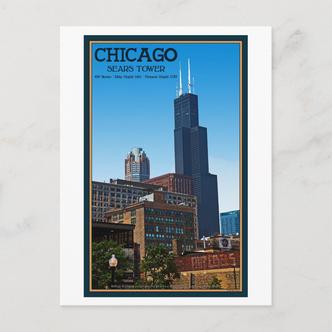 Chicago - Sears Tower Postcard | Zazzle