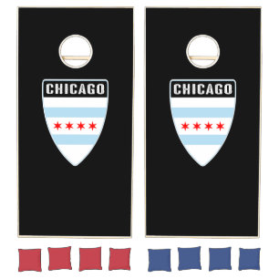 Chicago Shield Cornhole Set