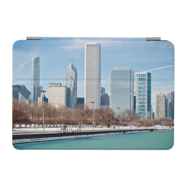 Chicago skyline across frozen Lake Michigan iPad Mini Cover (Horizontal)