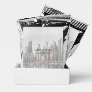 Chicago Skyline Architecture Watercolor Wedding Coffee Drink Mix