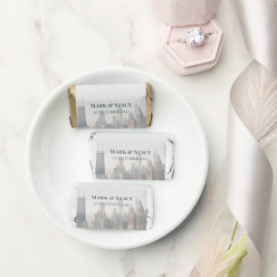 Chicago Skyline Architecture Watercolor Wedding Hershey's Miniatures