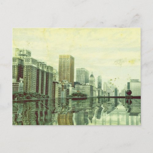 Chicago Skyline Artwork Postcard