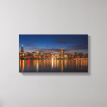 Chicago Skyline At Night Canvas Print at Zazzle