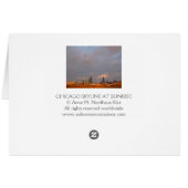 Chicago Skyline at Sunrise Cards (Back Horizontal)